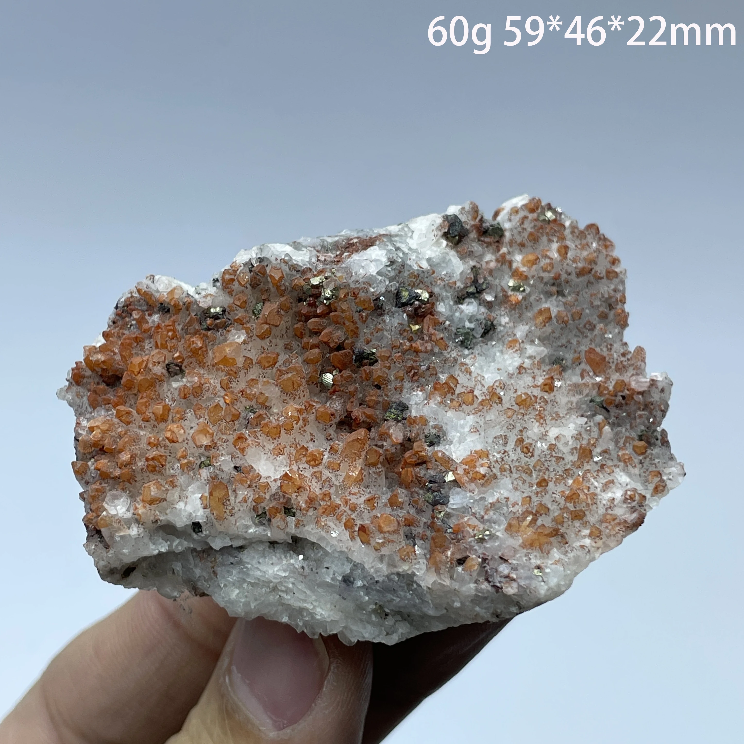 Natural Red Crystal With Pyrite Mineral Specimen Quartz Crystal Healing Stone Home Decoration