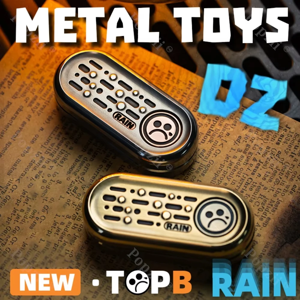 Metal Toys Dz Top B Rain Stone Wash Mechanical Push Slider Adult Sensory Toys Decompression Toy