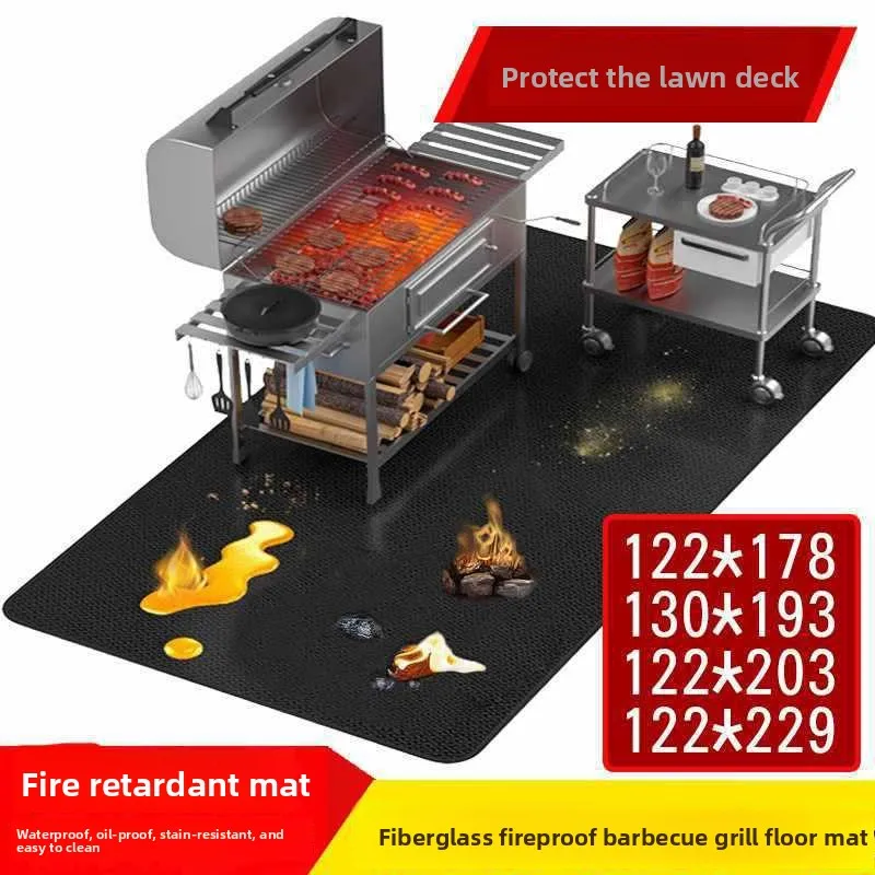 

Outdoor Camping Barbecue Mat Oven Insulation Pad High Temperature Resistance Anti-scalding Flame Retardant Pad Waterproof Floor