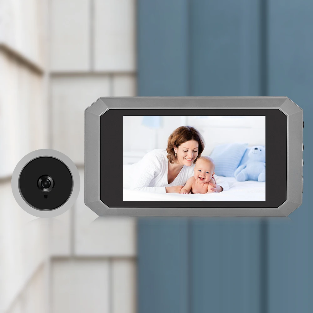 Digital Magic Eye Electronic Viewfinder Night Vision Video Digital Door Viewer 1400mAh Build-in  1080P Camera