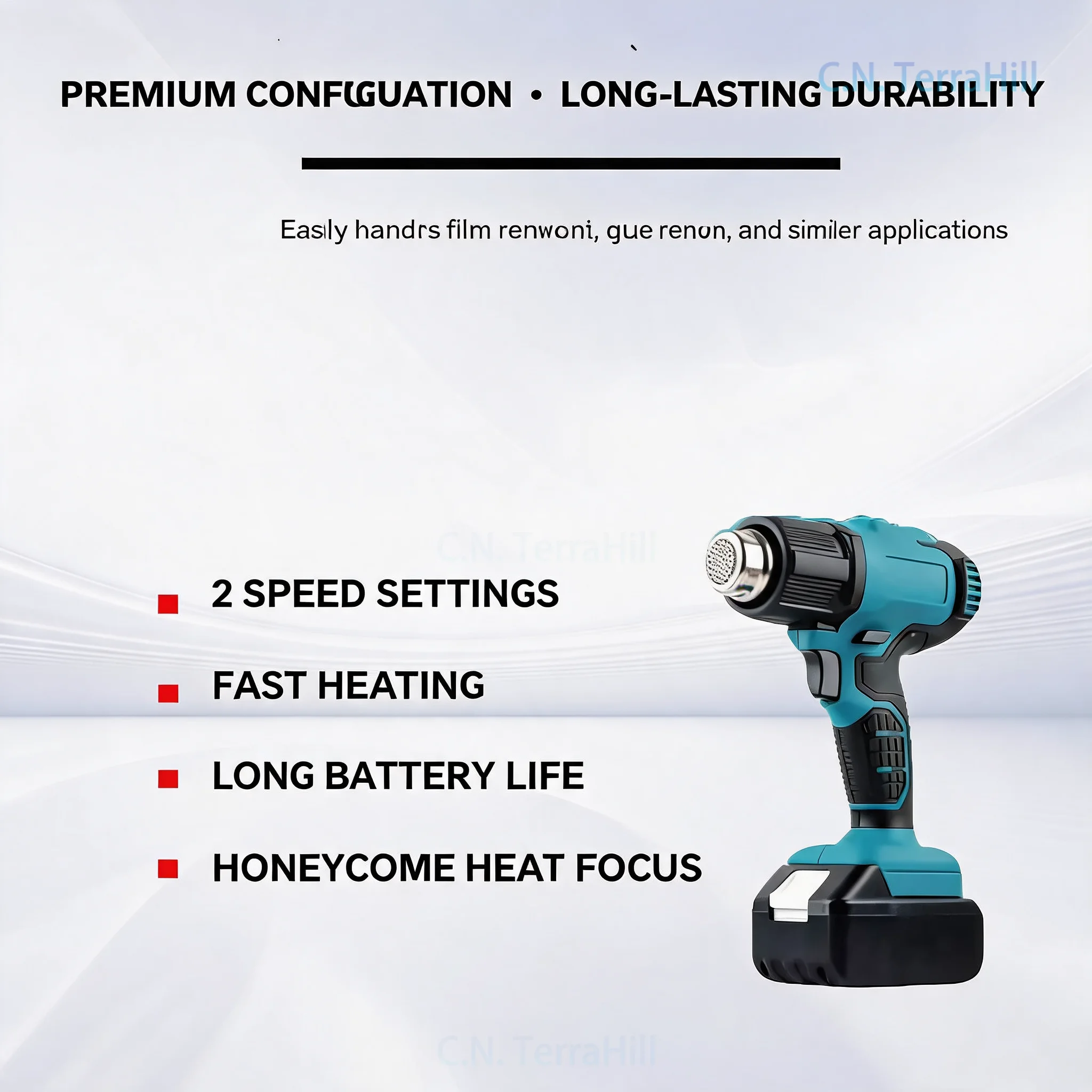 Industrial Cordless Lithium Battery Heat Gun for Phone Repair, Model Making and DIY
