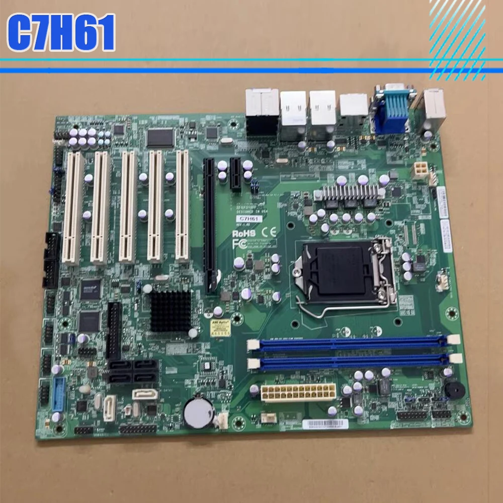 For Supermicro Workstation Equipment Motherboard 1155-Pin C7H61 With 5 PCI Dual Network Port