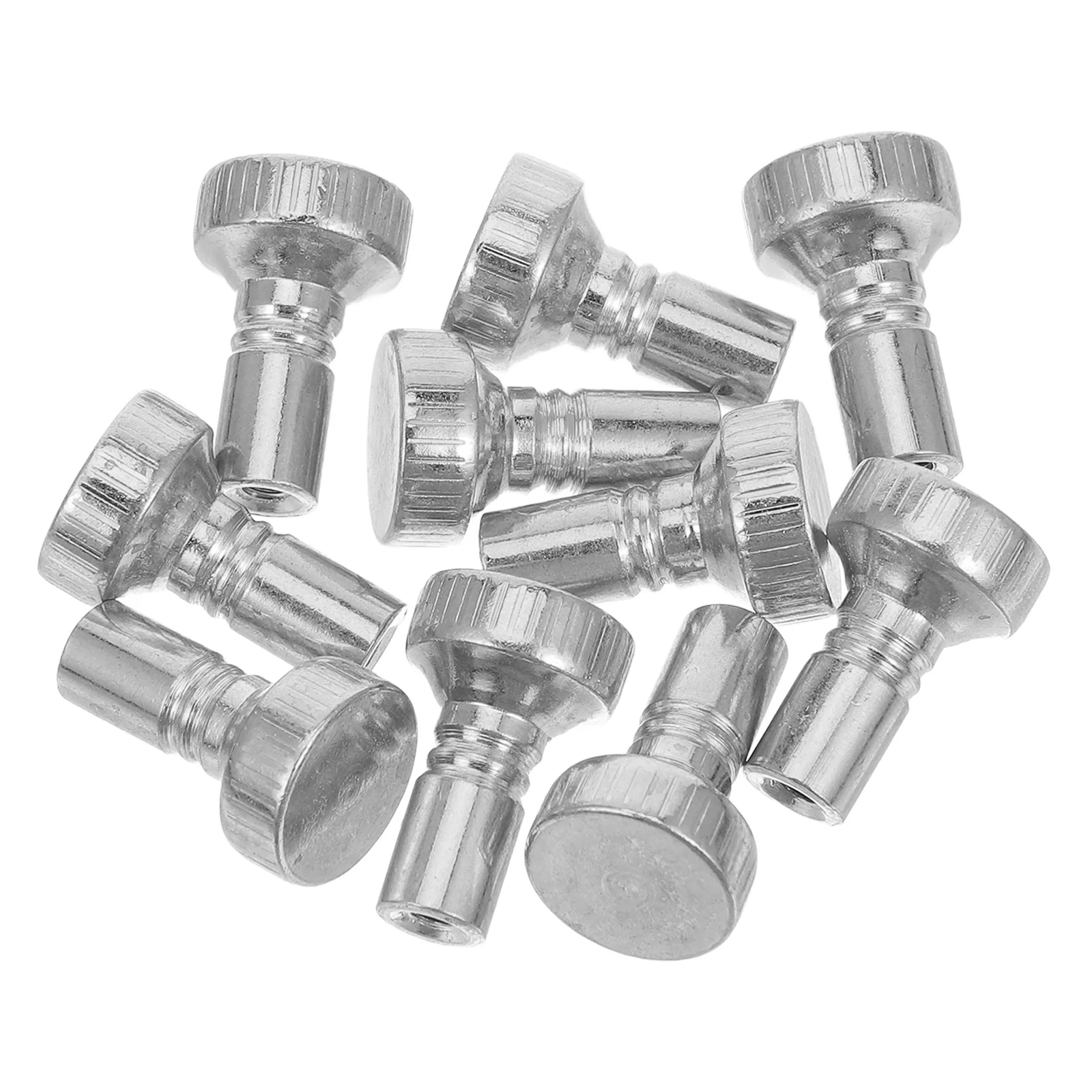 

10pcs Lamp Knob Handle Silver Small Parts Screw on Socket Twist Compatible Metal Cap Durability On/off Switch