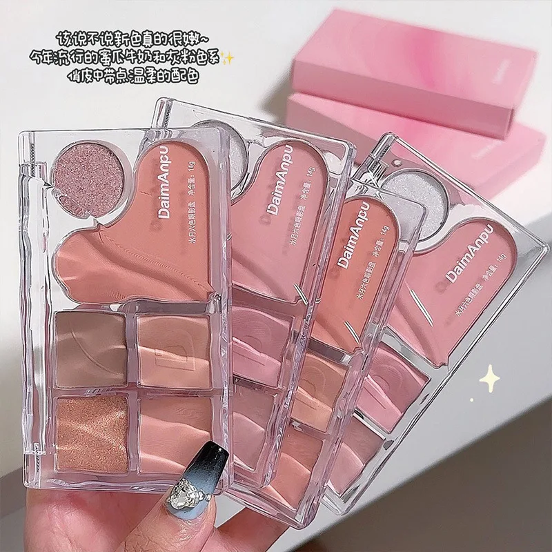 Palette di ombretti a sei colori, ombretto color terra opaco perlescente morbido e delicato