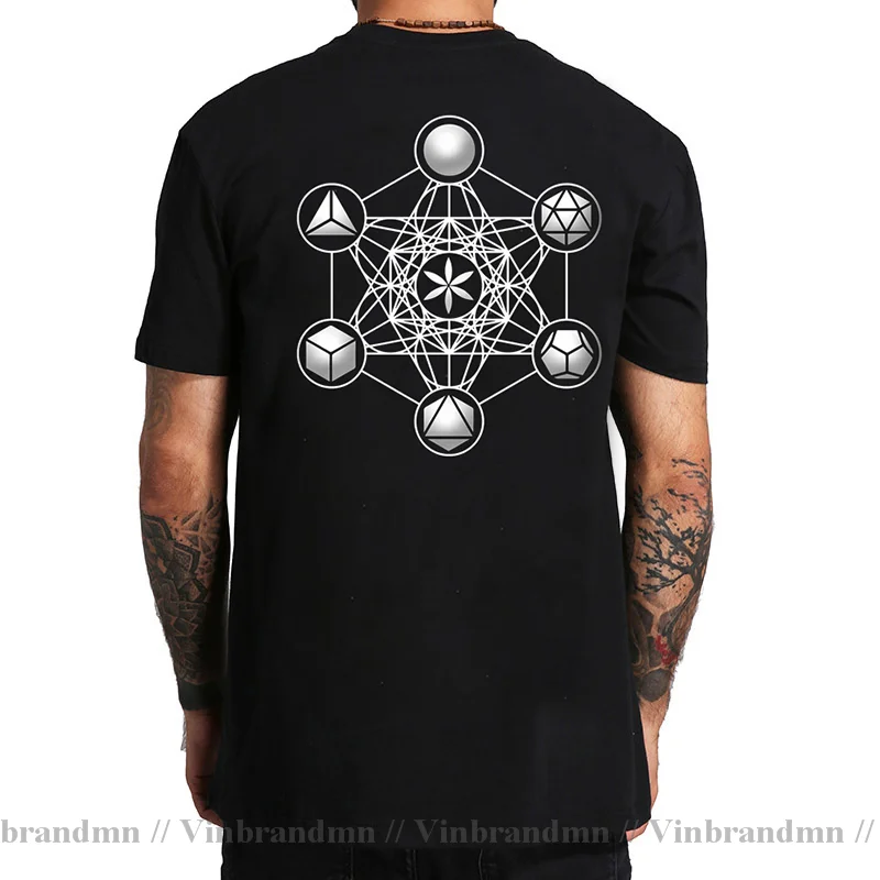 Shining Carina Nebula Flower Of Life Men's T Shirts Sacred Geometry Magic Mandala Funny Tee Shirt Fitness T-Shirt Cotton Camisas