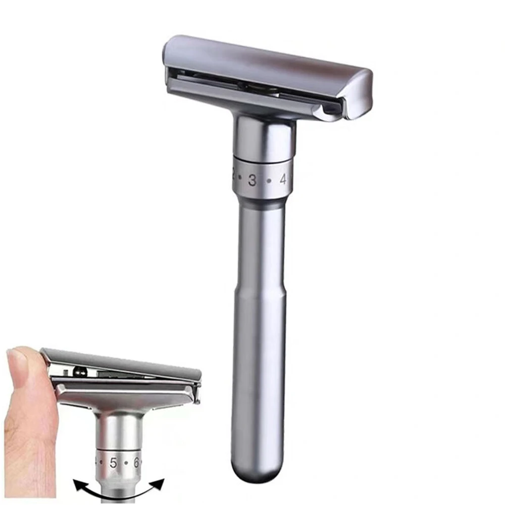 

Аксессуары для барбершопов: Мужская ручная бритва с двойным лезвием, 1-6 настроек, инструмент для ухода за лицом