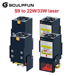 Upgrade SCULPFUN S9 do S30 Ultra 33W/22W moduł laserowy z 32-bitową płytą główną wysokoobrotową pompą wspomagającą powietrze i wyłącznikiem krańcowym X Y