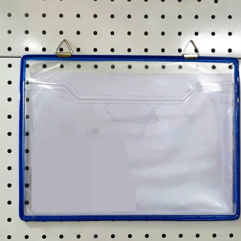 

2Pcs Hanging Wall File Folder Clear Plastic Document Storage Bag Organizer Office Document Holder Wall Mount File Folder