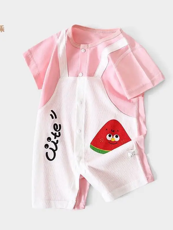 Baby Sommer Dünne oder Leichte Baumwollkleidung Niedliche Babykleidung für Kleinkinder Modisches Ensemble