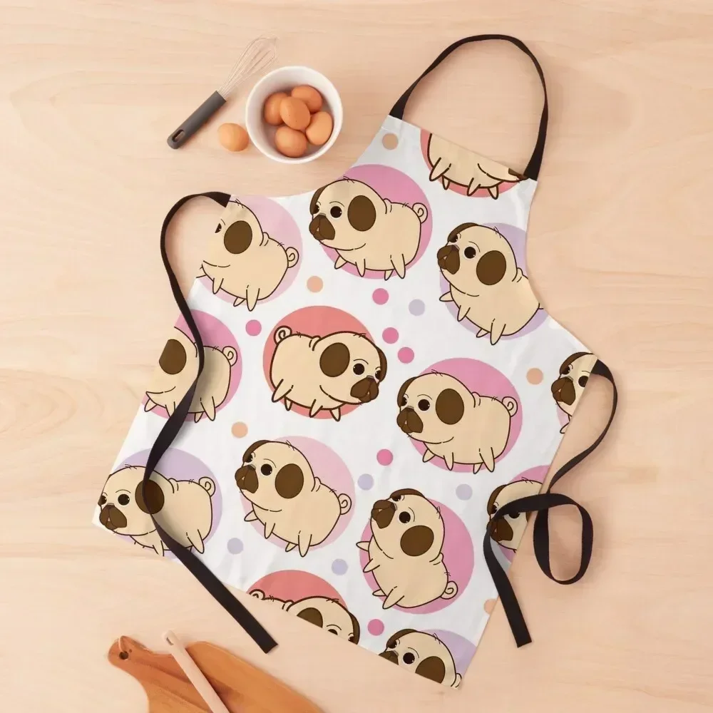 

Pug Dog Art Pugs puppy funny cute dogs Apron kitchen utensil For Kitchen Women Men's Kitchen christmas Apron