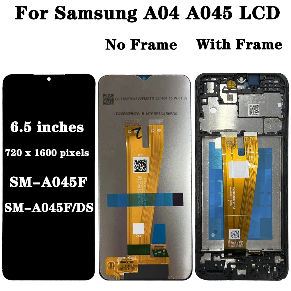 High Quality For Samsung  A04 LCD SM-A405F Display A04E A042 Screen Touch Panel Digitizer For Samsung A04S Display A047F