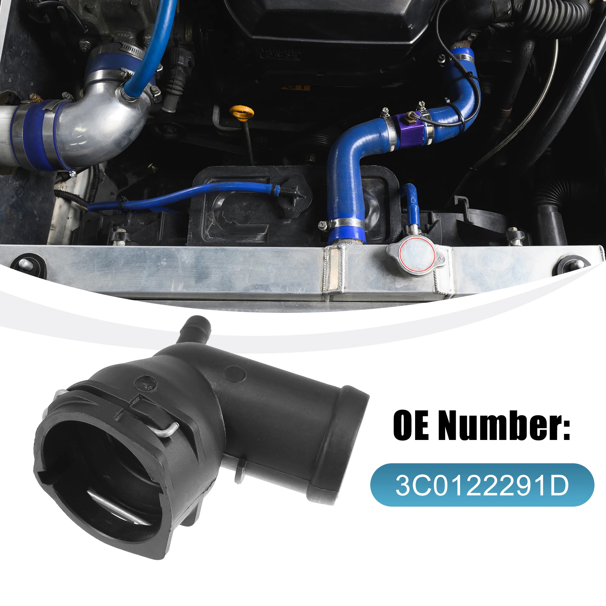 

UXCELL Upper Radiator Coolant Hose Joint No.3C0122291D for VW Beetle Eos Jetta Passat