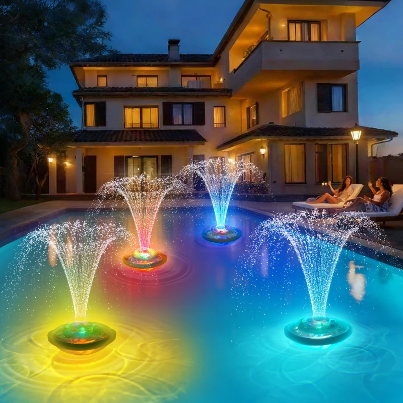 

wireless remote control fountain light rechargeable colorful water jet pool light underwater landscape light