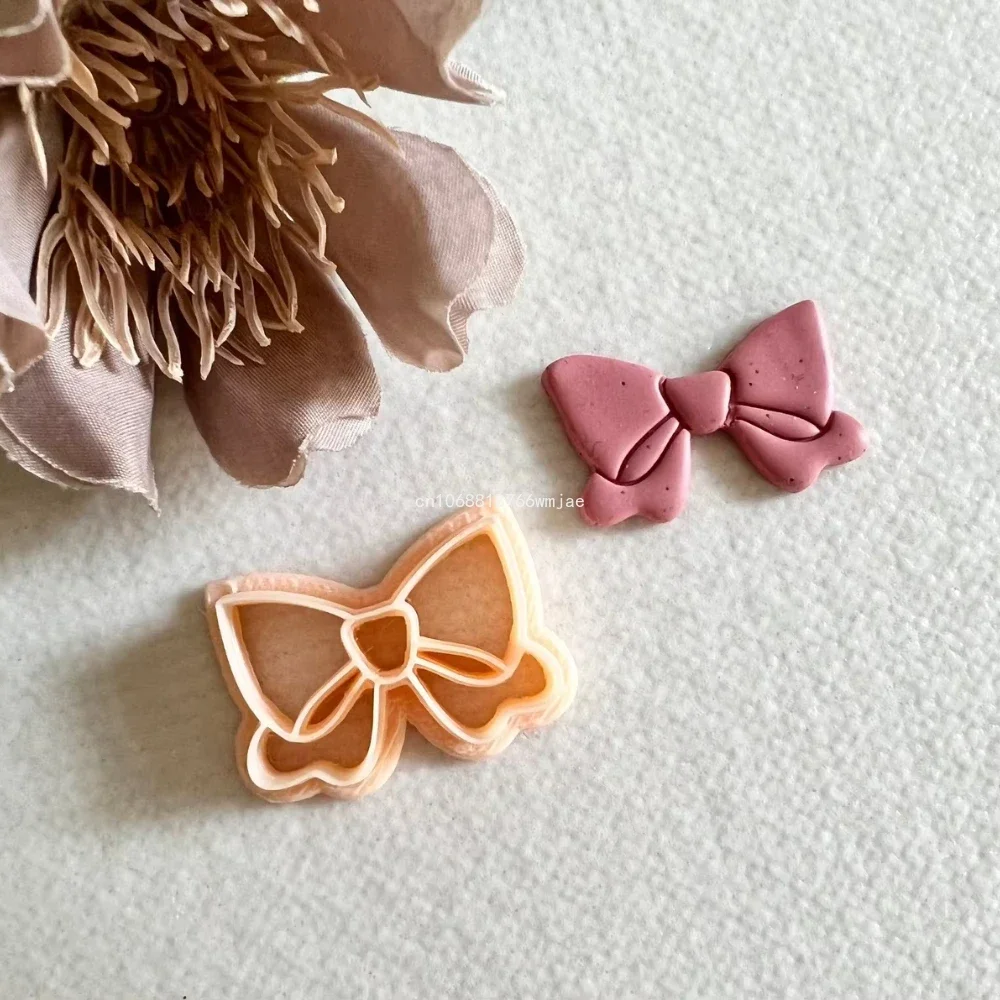 Bow Clay Cutters Valentine\'s Day Romantic Bowknot Polymer Clay Earring Moulds Dangle Pendant Jewelry Cutting Molds