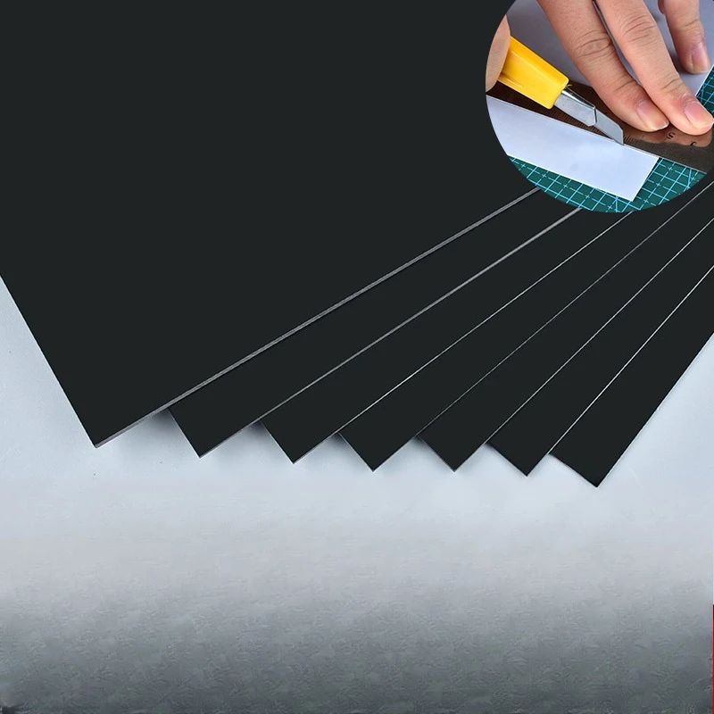 

2pcs Black ABS Styrene Plastic Sheet 1mm x 200mm x 300mm Durable for Industrial Parts