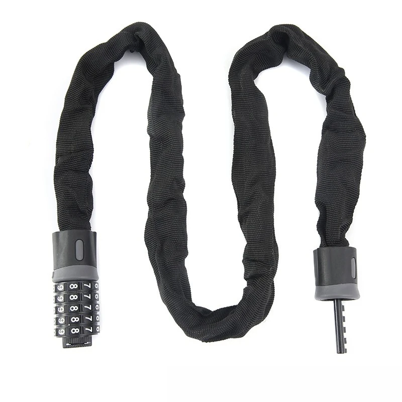 

Combination Bike Chain Lock 65-150cm Anti-Theft 5 Digit Code Safety Bicycle Chain Lock MTB Road Bike Accessories