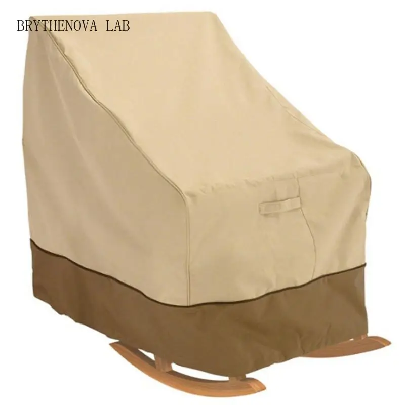 Outdoor Single Chair Sofa Cover Rocking Chair Protective Garden Cover, Courtyard Sun Furniture Cover, Rain Protection Dust Cover