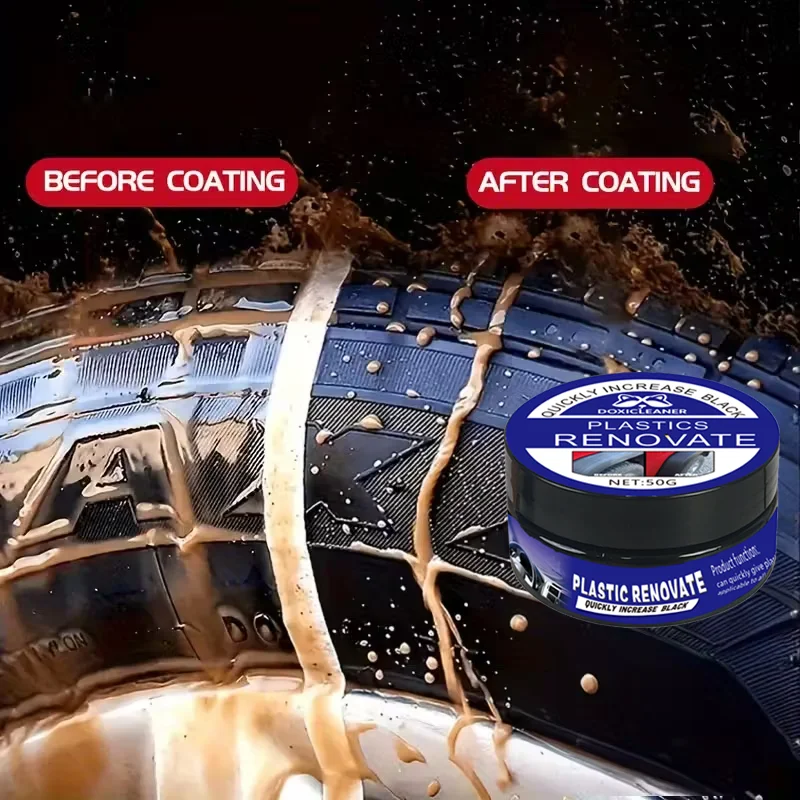 معجون إصلاح الإطارات والبلاستيك - يزيل الخدوش/الأكسدة، ويعيد اللمعان للإطارات/التقليم مع حماية من الأشعة فوق البنفسجية، وإصلاح 5 دقائق