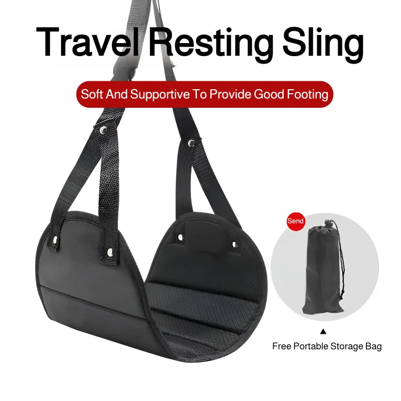 Portable footrest mat for airplane travel, car-mounted footrest, leg resting mat, hammock