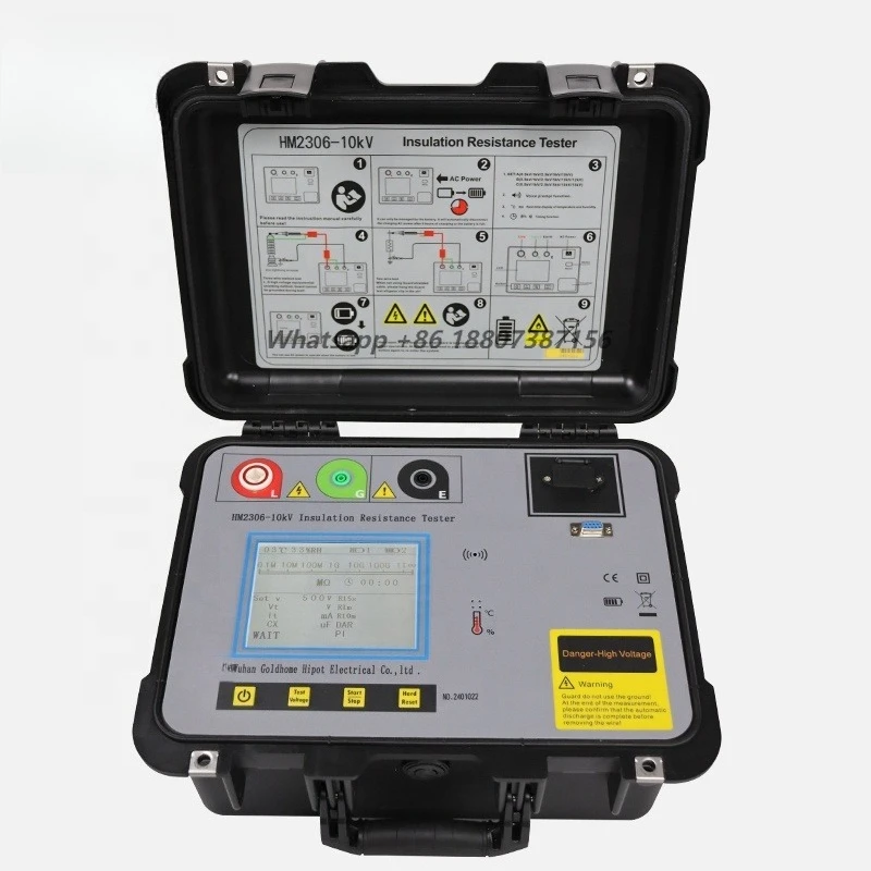 10kv High Voltage Automatic Digital Ohm Meter Megameter Electrical Testing Meter Megohmmeter Insulation Resistance Tester