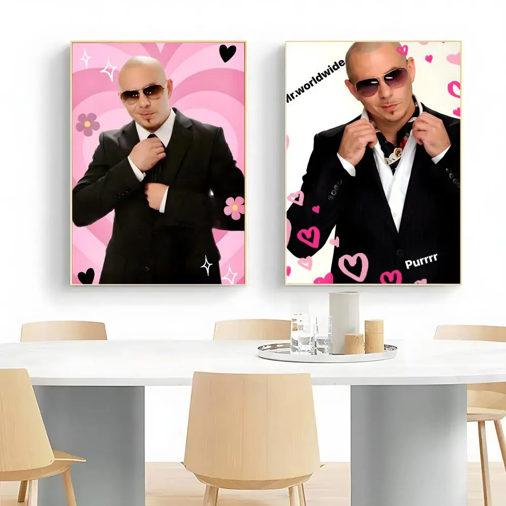 singer hiphop P-Pitbull Poster Wall Art Print Poster Decorative Mural Home Decor Gift Unframed