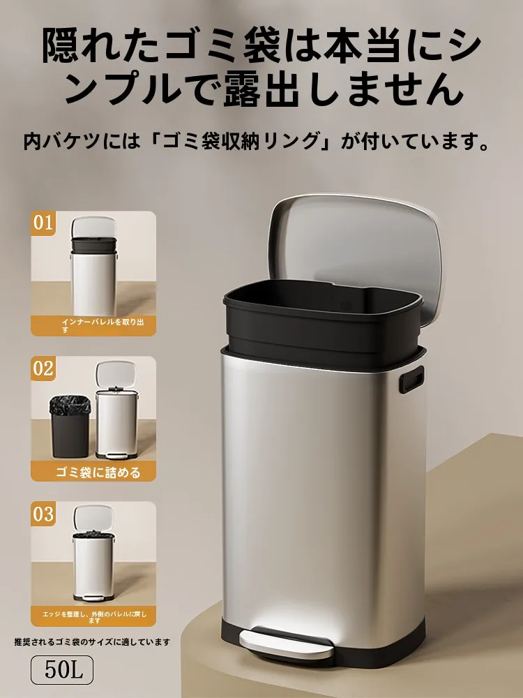 Grande capacidade de aço inoxi - Commercial Kitchen Garbage Can avaliação e preço