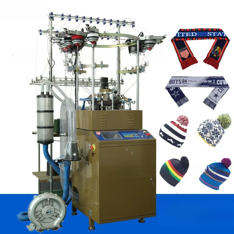 High speed and low noise jacquard knitting hat machine scarf machine, fan scarf machine, socks machine, socks machine