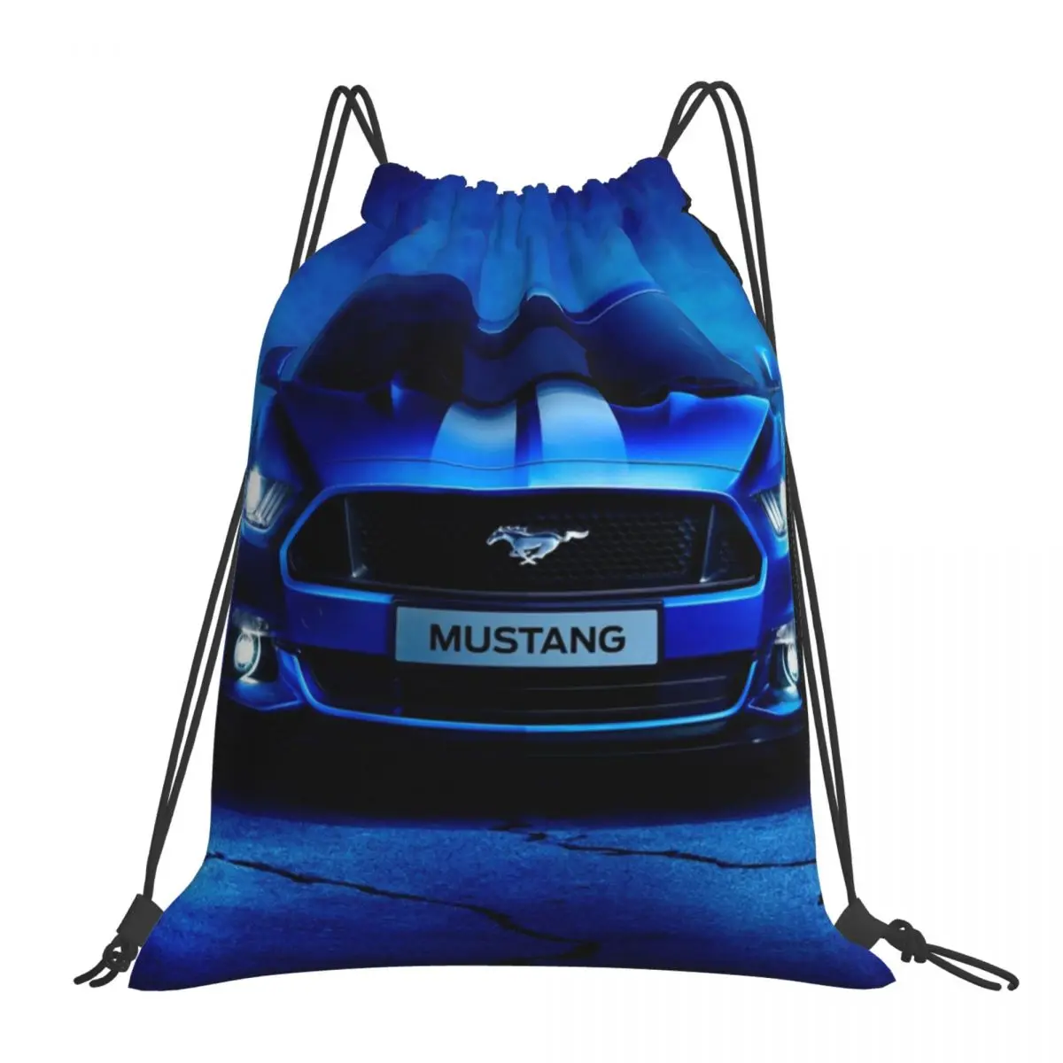 Ford Mustang Backpacks Multi-function Portable Drawstring Bundle Pocket Storage Bag Book Bags For Travel Students