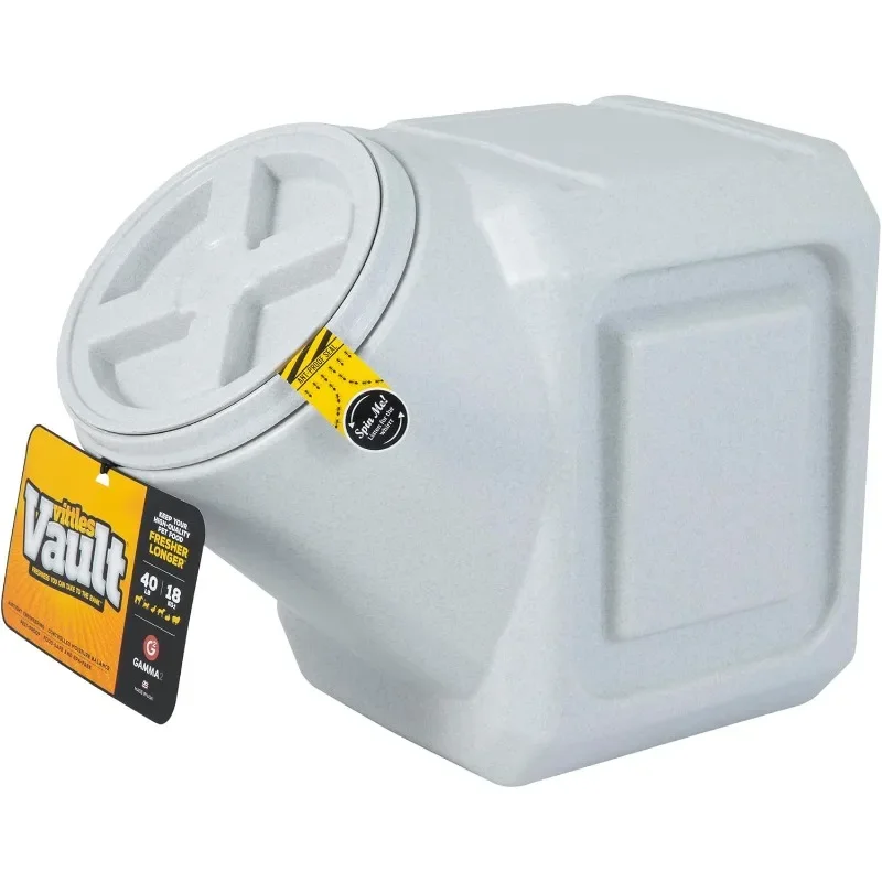 

Составной контейнер для хранения корма для собак с герметичной крышкой, до 35-40 фунтов, белый