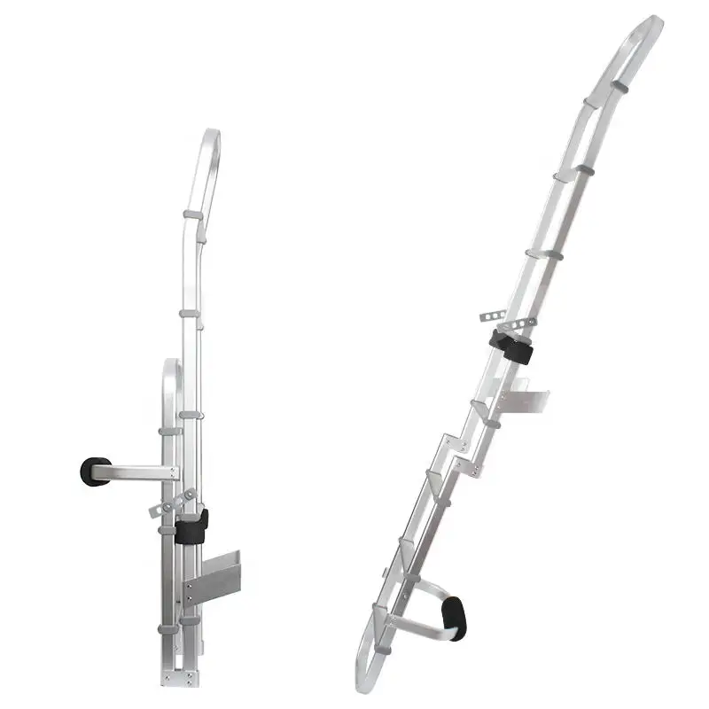 

Intelligent Library Aluminum Alloy Stainless Steel Exterior Folding Outdoor RV Caravan Motorhome Hiace Rear Ladder