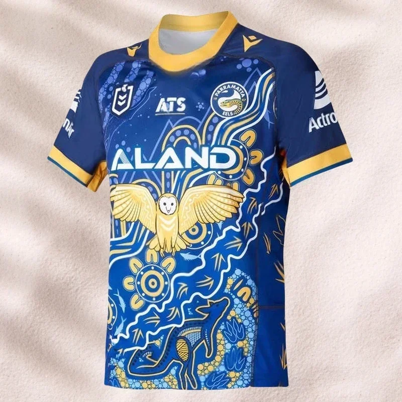 Verano 2025, nuevo uniforme de rugby Parramatta, camiseta de fútbol deportiva de entrenamiento transpirable de verano
