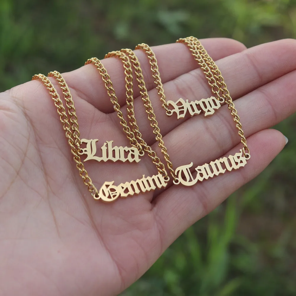 ابراج مجوهرات سلسلة للتقييد زودياك سوار الفولاذ المقاوم للصدأ عشاق التنجيم أساور كوكبة الجوزاء السرطان ليو الأساور #4