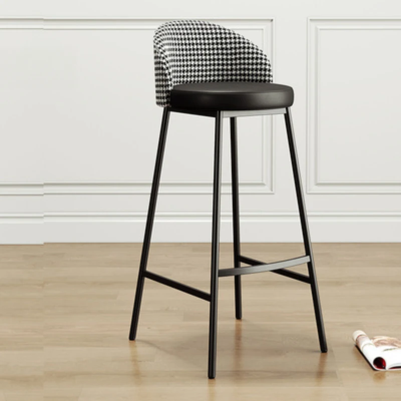 Легкий роскошный барный стул, современный простой расслабляющий эргономичный удобный барный стул со спинкой, дизайнерская стойка, табурет-альто, барная мебель