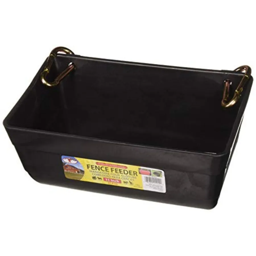 

2 Pack Fence Feeders With Clips, 11-Inch, Black