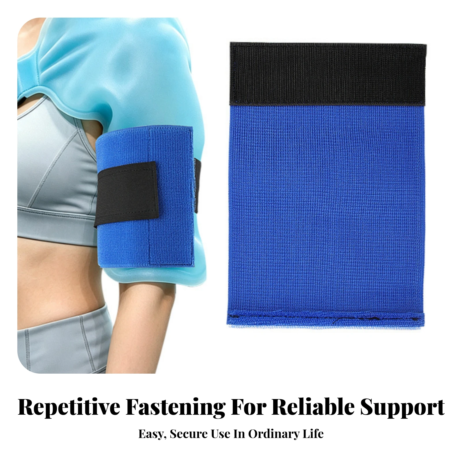 Ice Pack Extender Strap Adjustable Ice Pack Strap with Extender Excellent Elasticity Stretchable for Recovery, Home