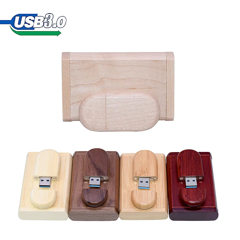 

Free Custo Logo Wooden Box USB3.0 Flash Drive 128GB Personal Logo Wedding Gift Memory Stick 64GB Wood Pendrive 32GB U disk