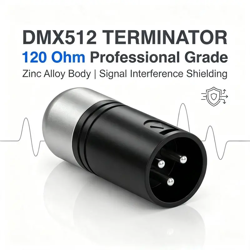 Y22A-For Par Lamp For Stage Xlr Male 3 Pin Adapter Terminal Resistor For Moving Head Spotlight Stable Signal Lighting Equipment