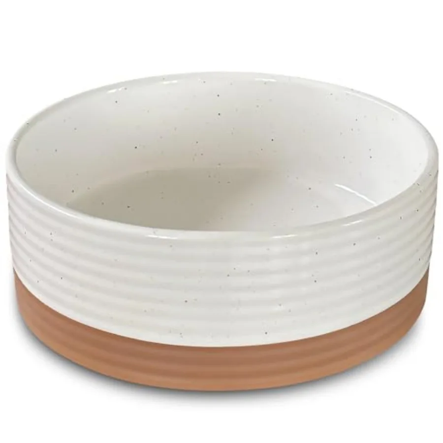Ceramic Pet Bowl Size - Food/Water Dish for Puppy Dogs Cats Guinea Pig Rabbit Hamster Ske ect. 11oz or 2 Cups - Basic Bowls for