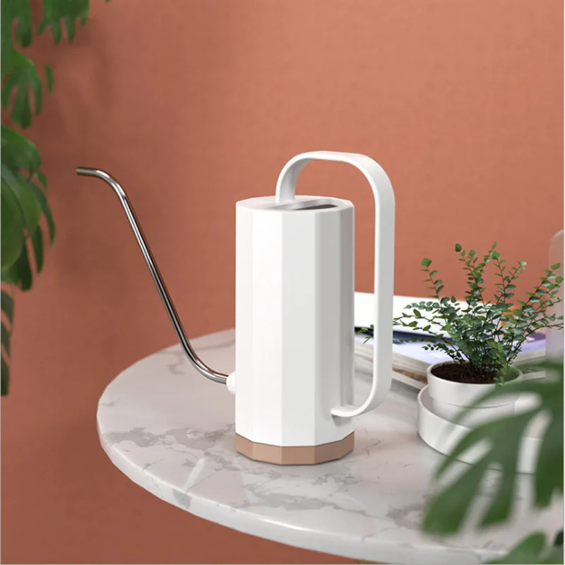 

1pc Gardening Plant Sprinkler Flower Pot Watering Can Long Spout Stainless Steel Curved Spout For Watering Flowers