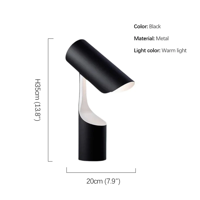 PLLY Modern Black Table Lamp Designer Creative Living Room Bedroom Model Room Minimalist Art Lighting Fixtures