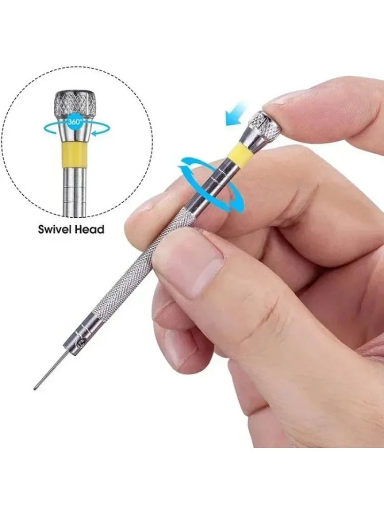 0.8-1.6mm Stalen Schroevendraaier Horloge Repareren Tool Draagbare Band Verwijderen Mini Link Pins Inbegrepen Horlogemaker Apparatuur - afbeelding 2