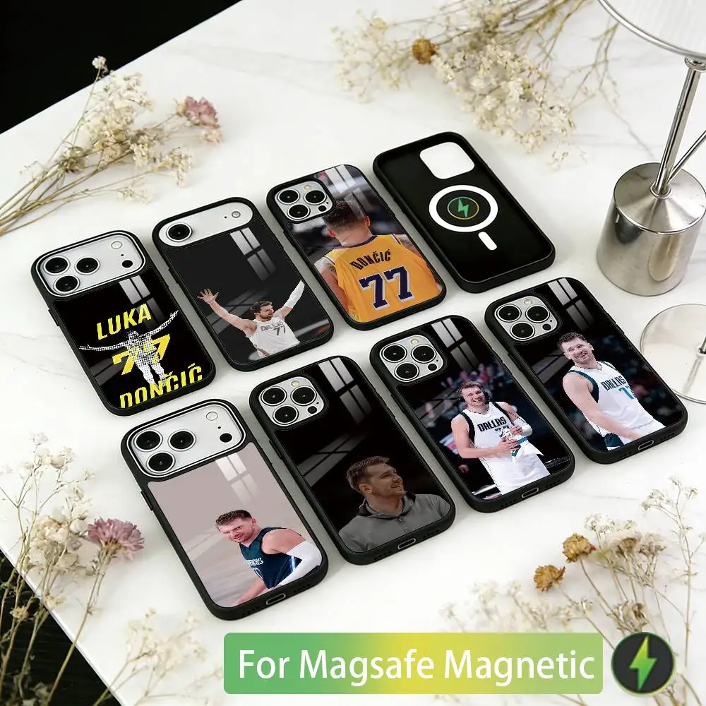 

Baskerball L-Luka D-Doncic LD Phone Case For iPhone17,16,15,14,13,12,11 Plus,Pro Magnetic with Magsafe Wireless Charging