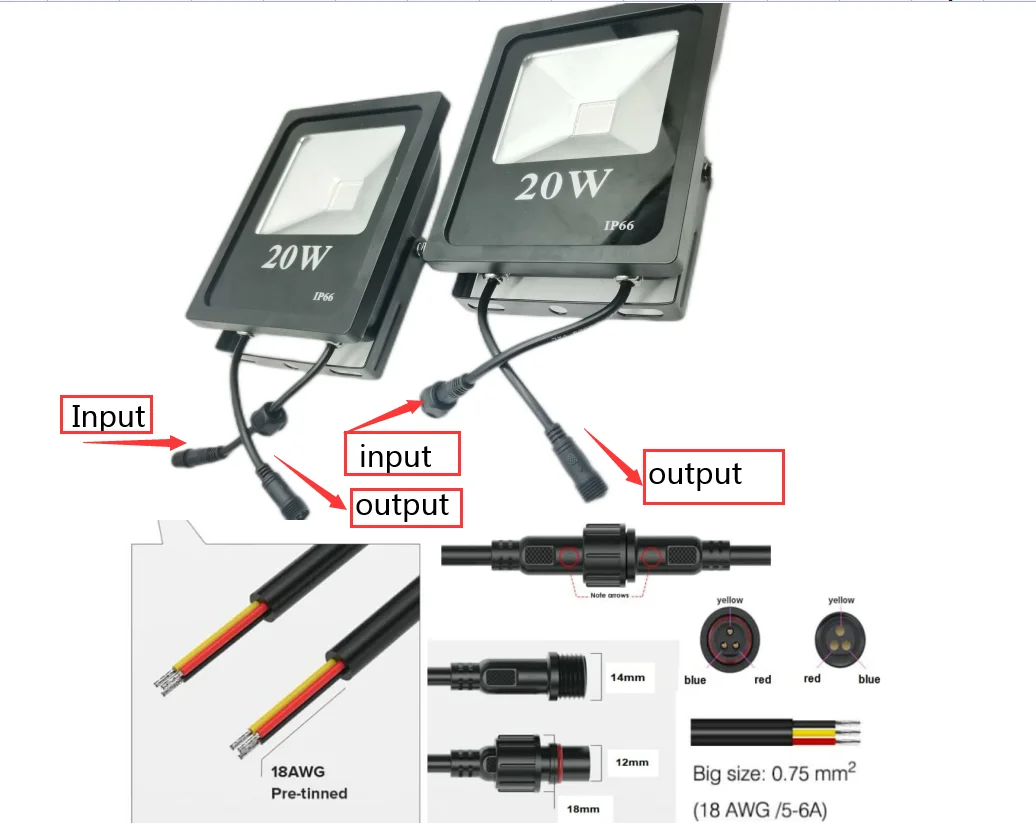 Imagem -04 - Potência 20w Led Luzes de Inundação Pixel Cor Cheia Rgb Luz de Inundação Led Endereçável Pixel Projector Dc1224v Ws2811 Alta