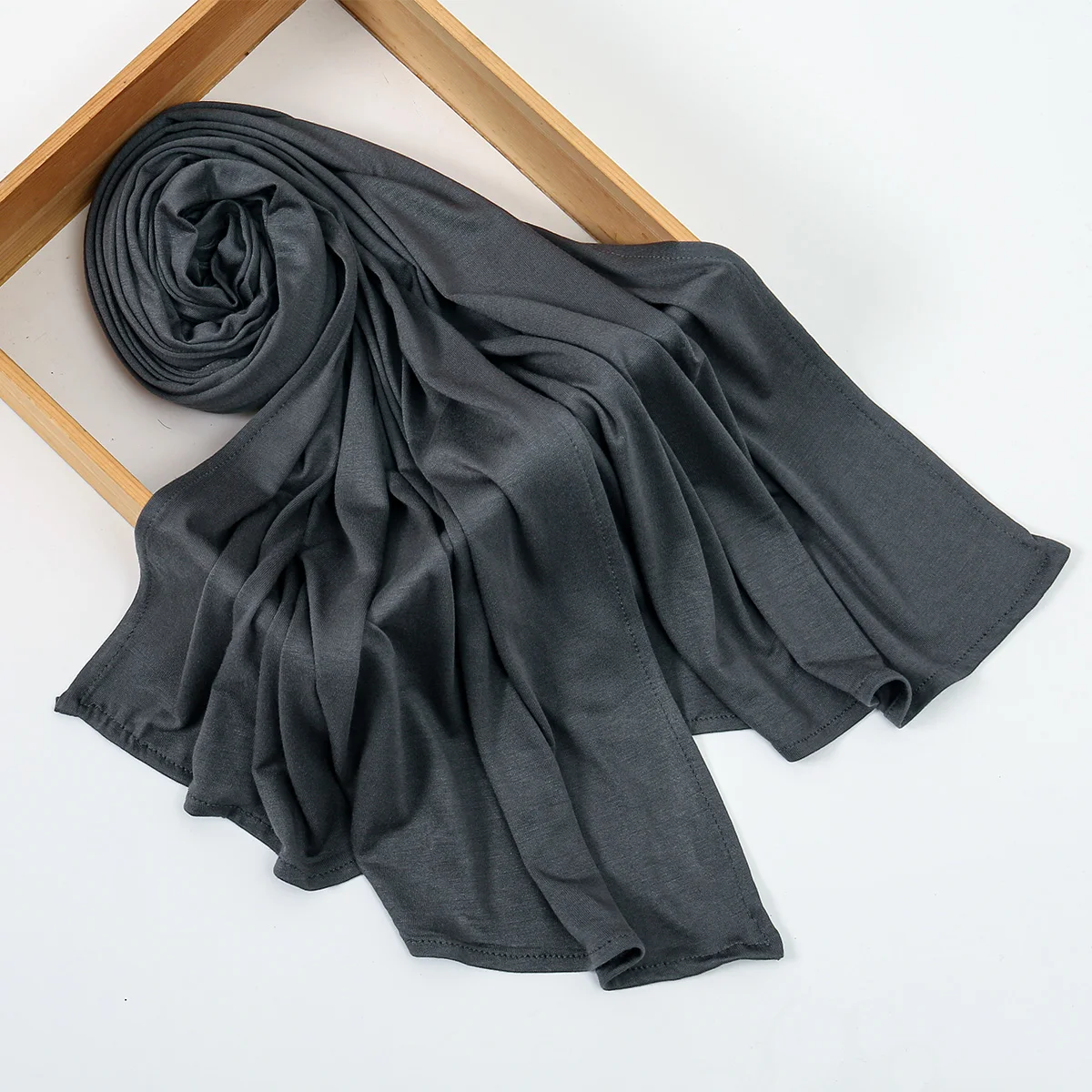 Muzułmańska chusta hidżab z modalu i bawełny, elastyczna, na ramiadżm, dla kobiet, modna, jednolita, długa chusta na głowę.