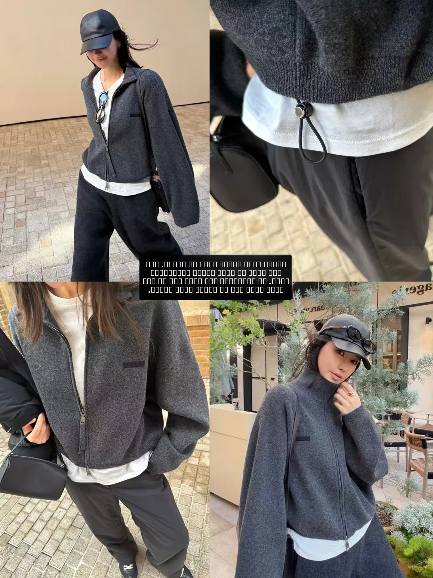 

ZOWZOW High-Ne Double-Zipper Wool Jaet Women's Casual Sle Long Sve ort Coat Lapel oulder Design Faion Outerwear