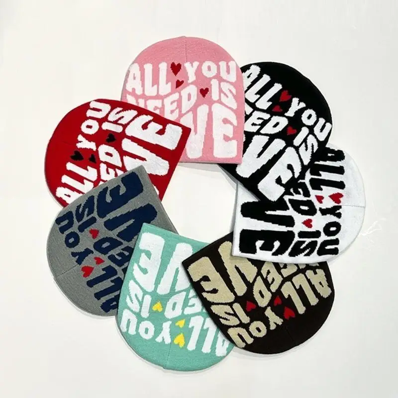 

652F Slouchy Winter Warm Skull Cap Knitted Beanie Y2k Hip Hop Accessories Unisex Skull Cap Ski Cycling Outdoor