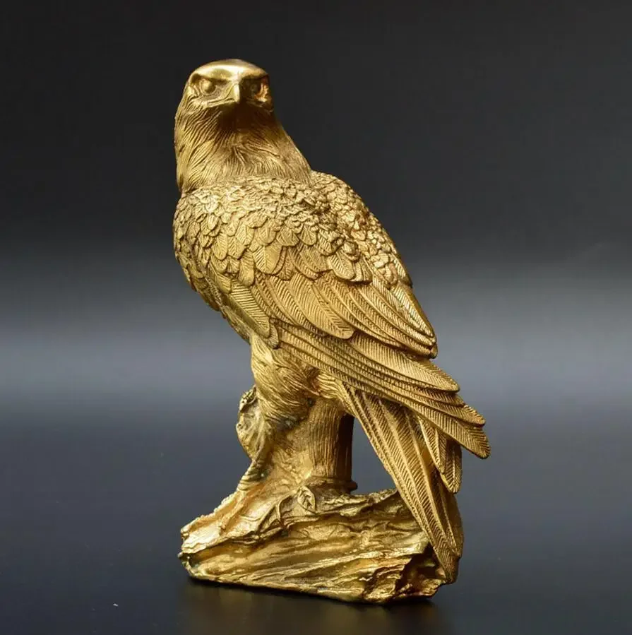 

Copper Statue Antique pure brass Eagle grand exhibition office study home decoration craft gift ornaments