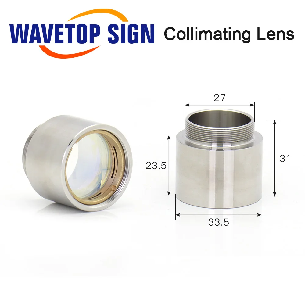 WaveTopSign Lente di collimazione con messa a fuoco laser D28 F100 125 150mm per testa di taglio laser a fibra Raytools BM109