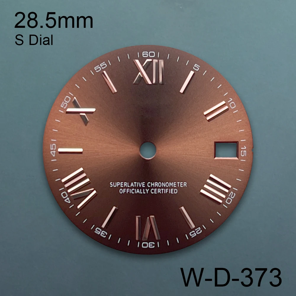 28.5mm S Logo Rome Sunburst Dial Fit NH35/NH36/4R/7S Japan Movement High Quality Dial Watch Modification Accessories