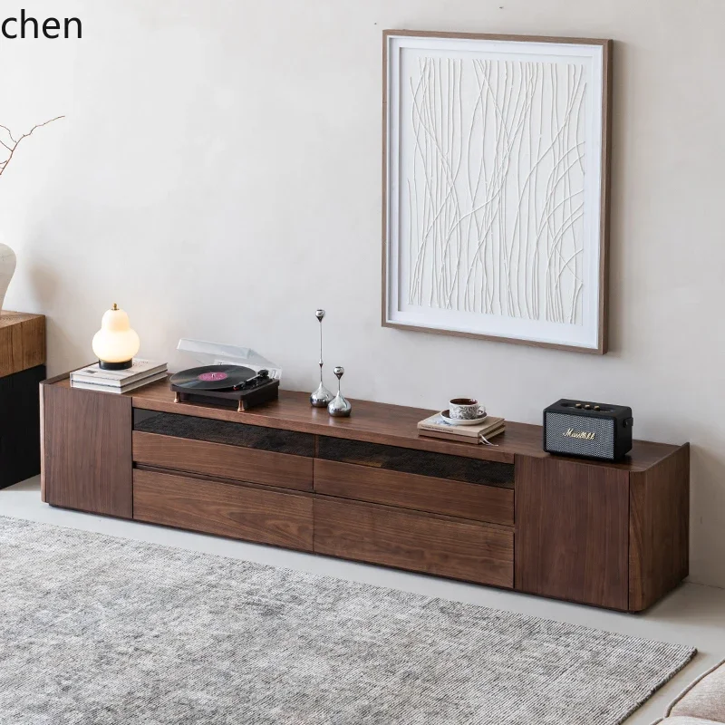 

TQH6.23 All Solid Wood TV Cabinet Simple Home TV Cabinet Storage Locker